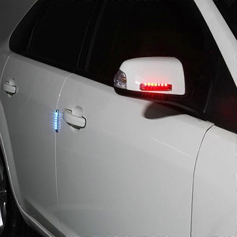 Feux de signalisation LED universels sans fil pour portières de voiture, éclairage d'ambiance (1/4)