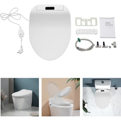 【Chauffage et ventilation】Siège de WC électrique avec baignoire intégrée, siège chauffant, plusieurs modes de nettoyage, intensité de nettoyage réglable, nettoyage intime et avant/arrière, télécommand