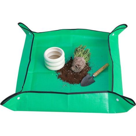 Tapis de rempotage pour plantes d'intérieur, imperméable et portable, en polyéthylène, respectueux de l'environnement, 33 x 33 cm (1/5)