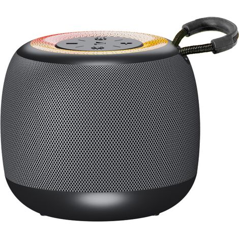 Tragbarer kabelloser Bluetooth-Lautsprecher mit LED-Licht, kraftvollem Bass, Surround-Stereo, IPX7-wasserdicht, ideal für Reisen/Sport/Party/Radfahren (1/2)