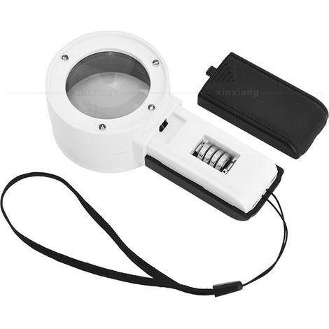 Loupe de bijoutier grossissante 30X avec 3 LED et lumière UV - Lentilles anti-rayures - Haute clarté - Pour diamants, bijoutiers, pièces de monnaie, timbres (1/5)