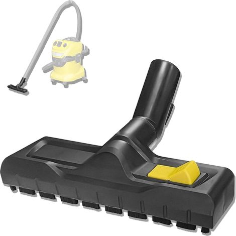 Bocchetta per pavimenti da 35 mm compatibile con aspirapolvere Kärcher WD3 WD4 WD5 WD6 – Spazzola per aspirapolvere a secco e a umido con interruttore a pedale, ruote laterali, accessorio di ricambio (1/5)