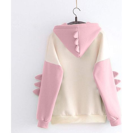 Sweat-shirt à manches longues pour femme avec motif dinosaure, imprimé dinosaure, style décontracté, idéal pour les adolescentes et les jeunes filles. (1/5)