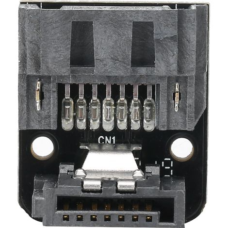 Connecteur Sata 7 Broches Angle 90 Degrés Interface Disque Dur Câblage Hôte Pc Abs Noir Lot De 1 (1/5)