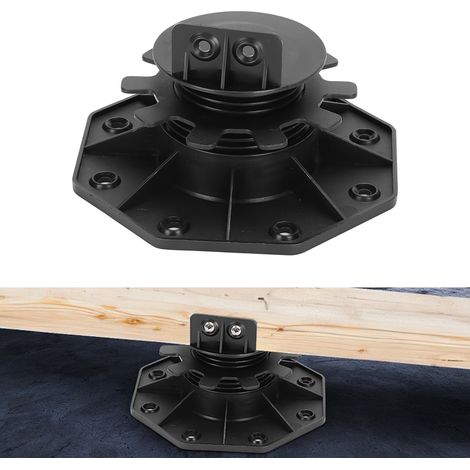 Randaco Stelzenlager für Terrassendielen Außen aus WPC Holz Höhenverstellbares Kunststoff Unterkonstruktion Terrasse Gartenhaus Komplettset 30-60 MM 10 Stück