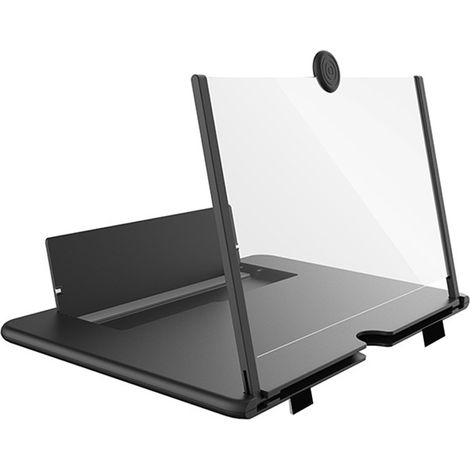 Lentille Agrandisseur d'Écran pour Smartphone 10" - Agrandissement 2-3x - Compatible Tous Téléphones - Fin et Portable - Noir/Blanc/Rouge (1/4)