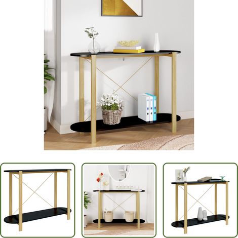 Rangement -  Table console Noir 110x38x75 cm Bois d'ingénierie (1/5)