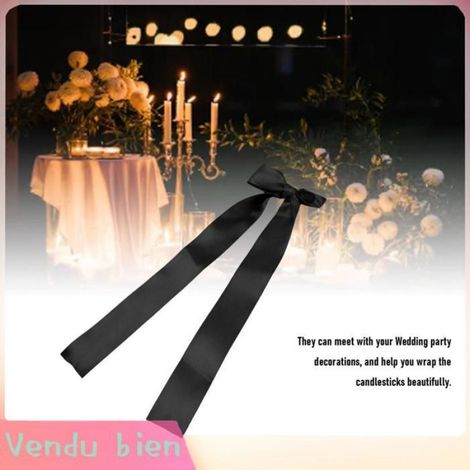 Garosa Décor d’arcs de chandelier Lot de 12 nœuds de chandelier décoratifs de 13 pouces, grandes luminaire kit Rose clair Noir (1/5)