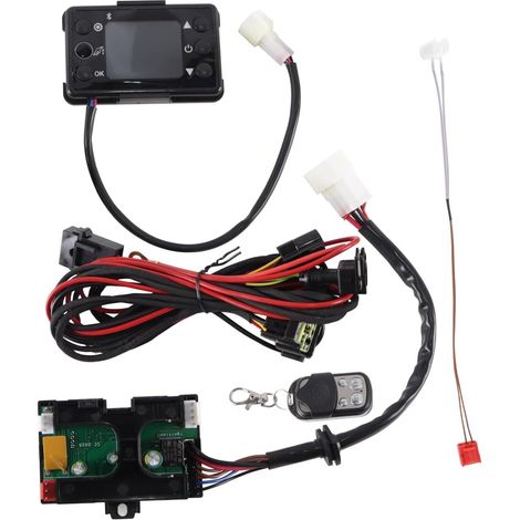 Panneau de commande de chauffage diesel à écran LCD, interrupteur et télécommande, 12 V et 24 V, pour voitures, camions et fourgonnettes (1/5)