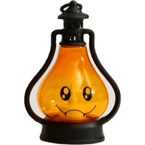 Lanterne Citrouille Halloween - LED Vacillant Sans Flamme - Décoration Extérieure Intérieure - Lot de 1 (1/5)