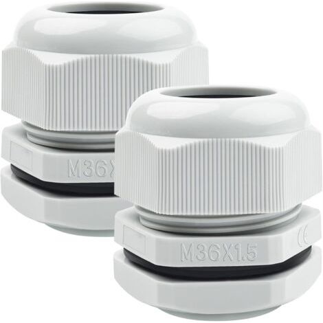 Lot de 2 presse-étoupes M36 étanches IP68 pour boîte de dérivation, boîte de distribution, boîte à fusibles en saillie, armoire électrique de distribution (1/5)