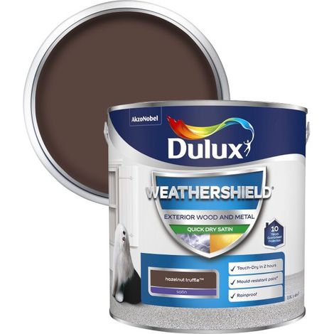 Dulux Retail Weathershield Exterior Satin Paint - Hazelnut Truffle - 2.5L