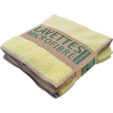 TAMPEL - Lavette microfibre - Ecogreen - 38x38cm - En lot x5