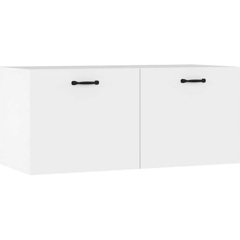 Mobile a Parete Mensola da Parete Bianco 80x36,5x35 cm in Legno Multistrato (1/5)