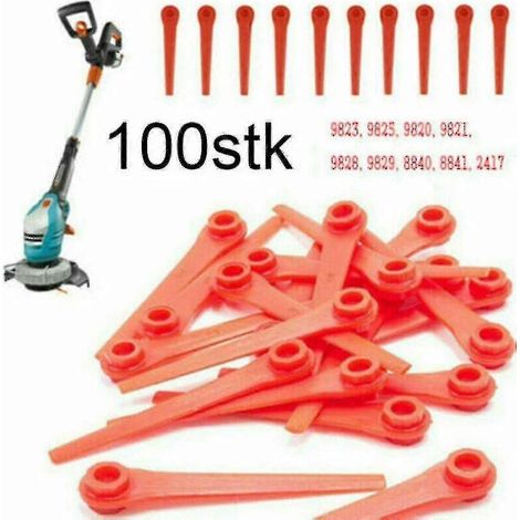 100 lames de rechange en plastique pour coupe-bordures Gardena Easycut Li-18/23r (100 pièces) (1/4)