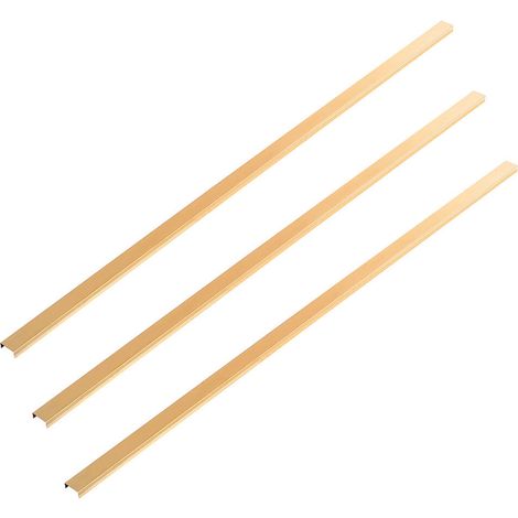 HOME DELUXE Dekoleiste für Akustikpaneel 3er Set – Gold 110 cm Zubehör für Akustikpaneele, Dekolleisten für Wandpaneele Dekoleisten Gold, Edelstahl Dekoleisten, Wanddekoration Gold, Dekoleisten für