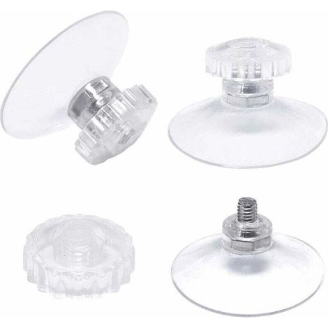 KZQ Lot de 30 ventouses filetées de 45 mm avec écrous moletés transparents pour voiture, camping, fenêtre et pare-soleil (1/5)
