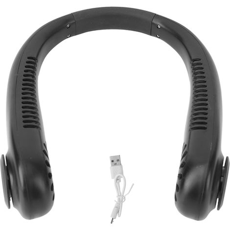 Ventilateur de cou portable 3 vitesses réglables, sans pales, vent fort 360°, mains libres, idéal pour voyage extérieur et sport (1/5)