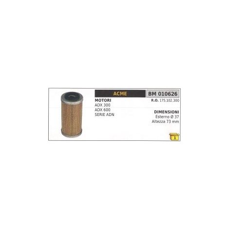 Filtro benzina ACME ADX 300 ADX 600 SERIE ADN Ø esterno 37mm altezza 73mm