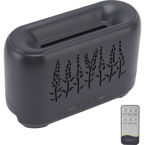 Diffuseur d'huiles essentielles 200 ml, silencieux et ajouré, avec lumière flamme et télécommande, idéal pour dormir, travailler ou étudier. Prise 100-240 V (norme américaine). (1/5)