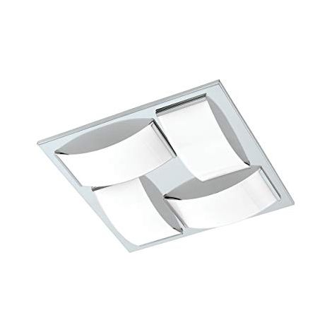Plafoniera Contemporanea Wasao 1 Acciaio Cromo 4 Luci Led Integrato 5,4W (1/4)