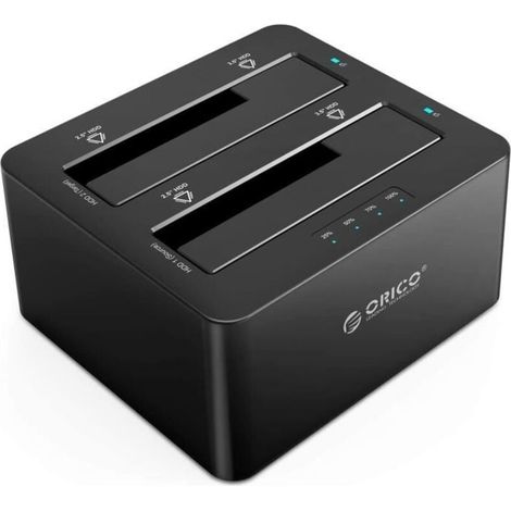ORICO External Enclosure for 2.5" / 3.5" Hard Drives, Docking Station, Duplicator, Dual Bays, USB 3.0, SATA III 6 GB/s (1/4)