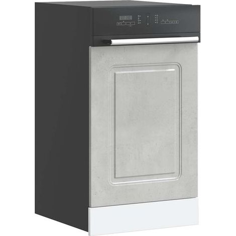 Panneau de lave-vaisselle Kalmar gris béton 45x1,5x57 cm, Design Moderne (1/5)