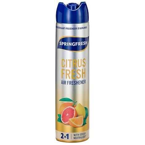 Désodorisant parfumant Springfresh agrumes - aérosol de 300 ml - Maxiburo (1/2)