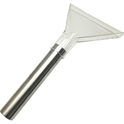 Tête de raclette transparente de 38 mm, tube en acier inoxydable, embout pour aspirateur eau et poussière pour tapis et sols (1/5)
