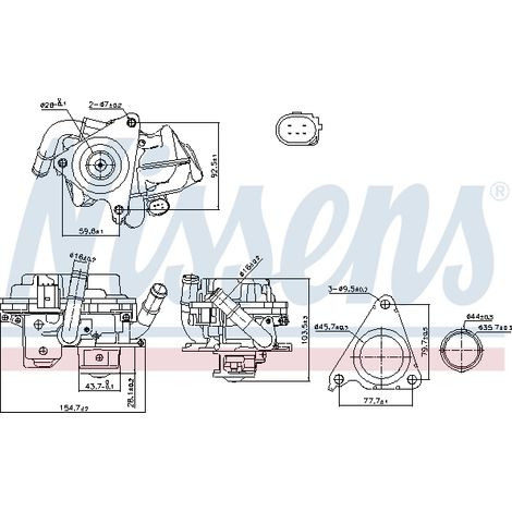 Vanne EGR Nissens 98379 AUDI 04L131501E 04L131501N 04L131501S