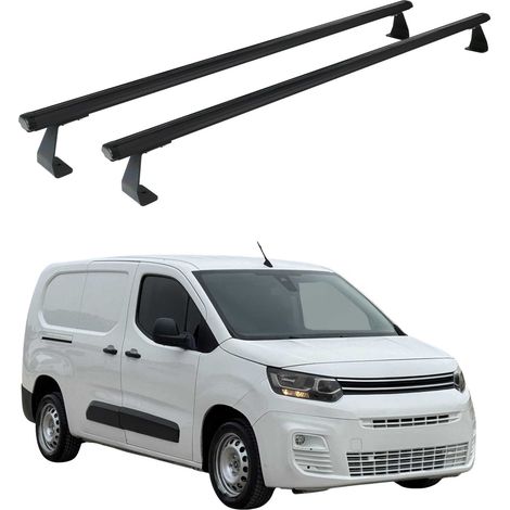 OMAC Barres de toit Heavy Duty compatibles avec Citroën Berlingo 2018-2026 – 2 barres – Aluminium Noir (1/4)