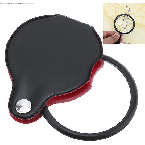 mini Loupe De Poche 8x En Verre Optique Avec Tui De Protection Cortical, Pour Bureau, Lecture, Loisirs (1/5)