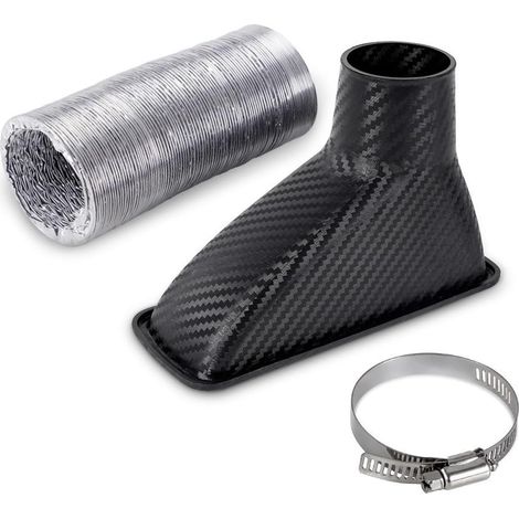 Embout de Guidage de Flux d'air d'admission en Fibre de Carbone (avec 2 Accessoires), Un composant de Modification de Voiture adapté à Divers modèles de véhicules. (1/5)