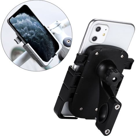 cofi1453® 360 Grad Verstellbarer Halterung Universal Motorrad Fahrrad Handyhalterung Handyhalter für Lenkergriff Halter Fahrrad Smartphone Fahrradhalterung kompatibel mit Smartphones Handys in Schwarz