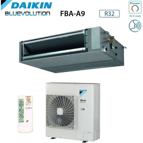 Climatizzatore Condizionatore Daikin Bluevolution Canalizzato Media Prevalenza 36000 Btu FBA100A + AZAS100MY1 Trifase R-32 Wi-Fi Optional R-32,Comando a Infrarossi BRC4C65
