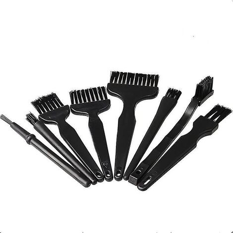 8-in-1 antistatisches Nylon-Tastaturbürsten-Set, multifunktional, tragbar, mit Kunststoffgriff (1/5)
