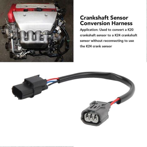 Arnés de conversión de sensor de cigüeñal Plug and Play, conector de sensor de posición del cigüeñal de alta flexibilidad, adaptador de puente para K20 a K24 (autopista)