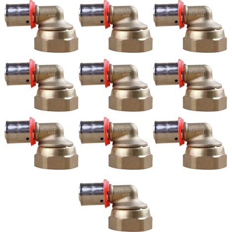 Lot de 10 raccords à sertir Coude PER Ø16x1,5 - Femelle écrou Libre 3/4" (20/27) - IBP Bänninger (1/5)