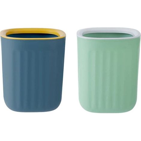 2 piezas de 15x12,5 cm, papelera pequeña para oficina, mini papelera para oficina, mini papelera para cocina, papelera pequeña para el hogar, sala de estar, cocina, dormitorio, baño (1/5)