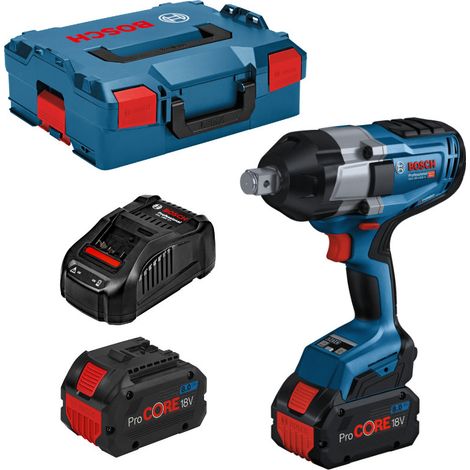 Bosch BITURBO Akku-Schlagschrauber GDS 18V-1050 H 2x PC 8,0 Ah und Lader in L-BOXX