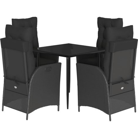 Maison Exclusive - Set de muebles jardín 5 pzas con cojines ratán (1/5)