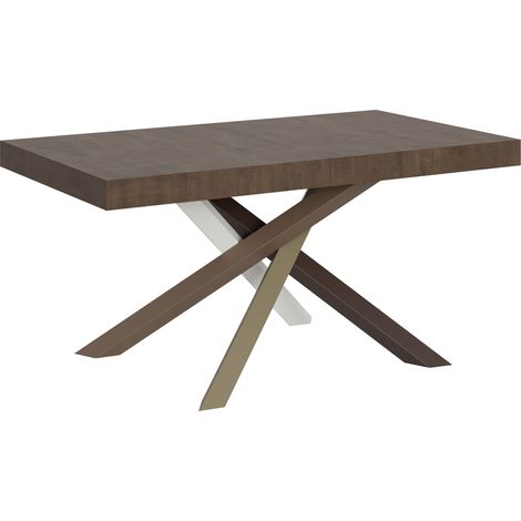 Tavolo allungabile 160/264x90 cm Volantis noce gambe multicolore 4/C