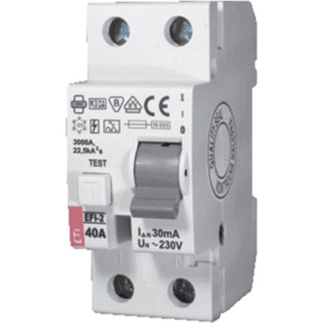 Interrupteur FI EFI-2, 2 poles 40A, 30mA, type A, instantanné (1/2)