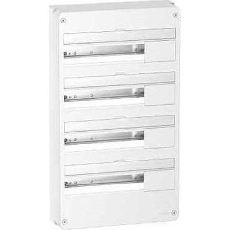 Schneider Electric – Coffret électrique apparent 72 modules – 4 rangées de 18 modules – Montage saillie – IP30 – 90A – Matière techno-plastique