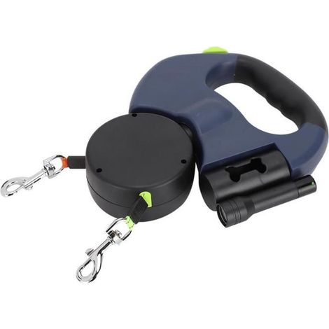 Atyhao Harnais doubles pour chiens Laisse d\'Animaux de Compagnie Chien Chat Corde de Traction Flexible Extensible Automatique à (1/4)