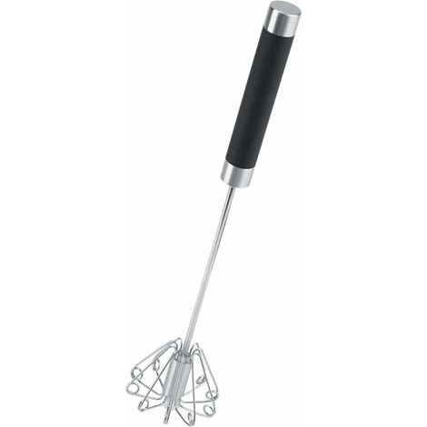 Batidor de huevos giratorio - Batidor de huevos manual giratorio de acero inoxidable resistente y duradero (1/5)