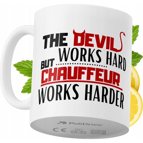 Taza de café/té divertida y humorística con diseño de texto gracioso para chófer. Taza ideal para cumpleaños, santos y días festivos. Taza premium para ocasiones especiales en casa, la oficina o el tr (1/5)