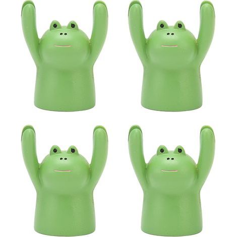 4-teiliger Tischkartenhalter aus Kunstharz in niedlichen Tierformen, dekorative Frosch-Fotoclips für Schule oder Büro (1/5)
