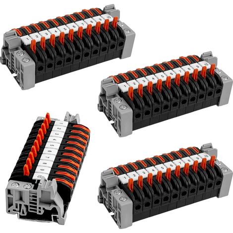 40 Pièces Bornier Electrique, Bornier Electrique Terre, Connecteur Electrique Rapide, Borne de Connexion électrique, pour Projets de Bricolage Câblage (1/5)
