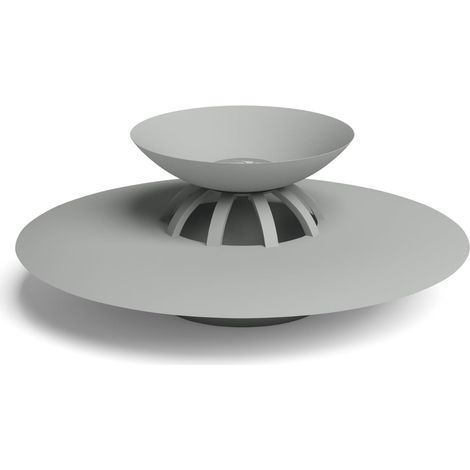Bouchon de vidange gris pour baignoire et douche, avec fonction attrape-cheveux. (1/5)